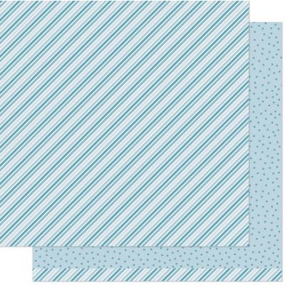 Lawn Fawn Stripes 'n Sprinkles Designpapier - Blue Blast
